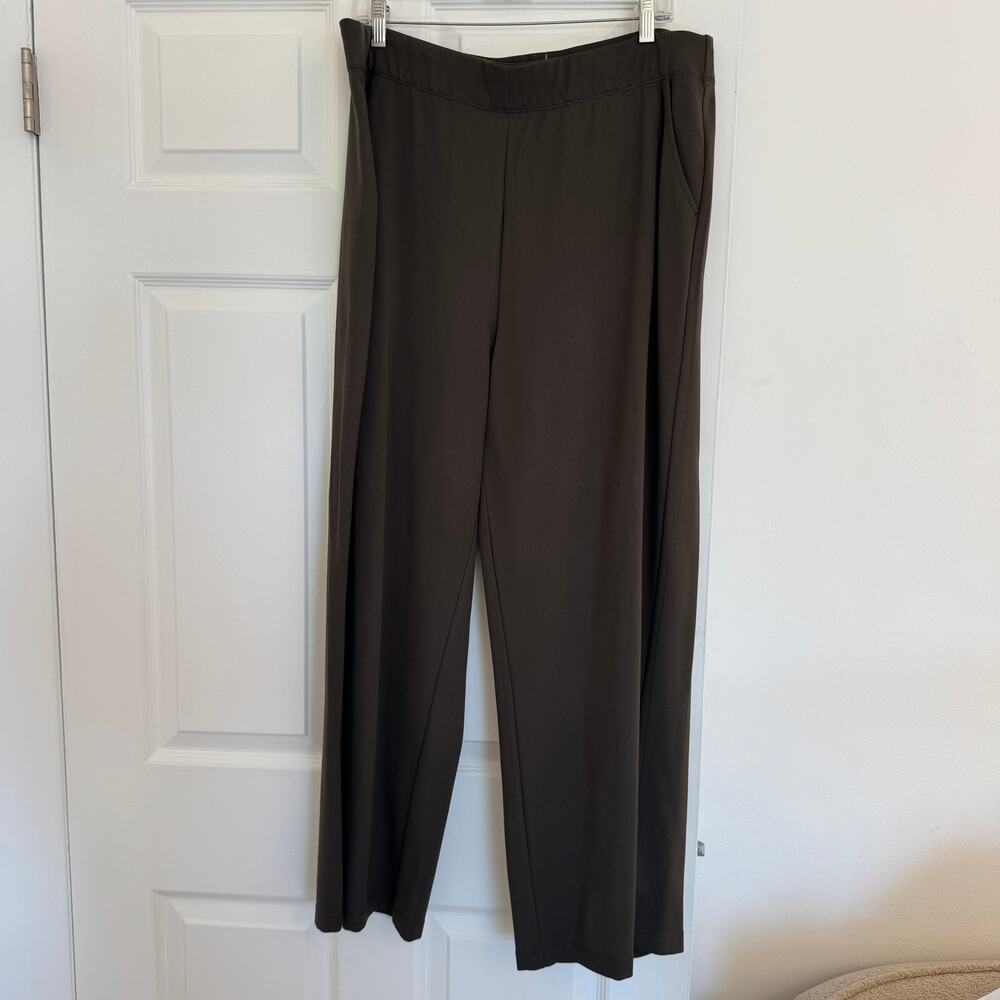 Max Studio Wide Leg Pants in Dark Brown